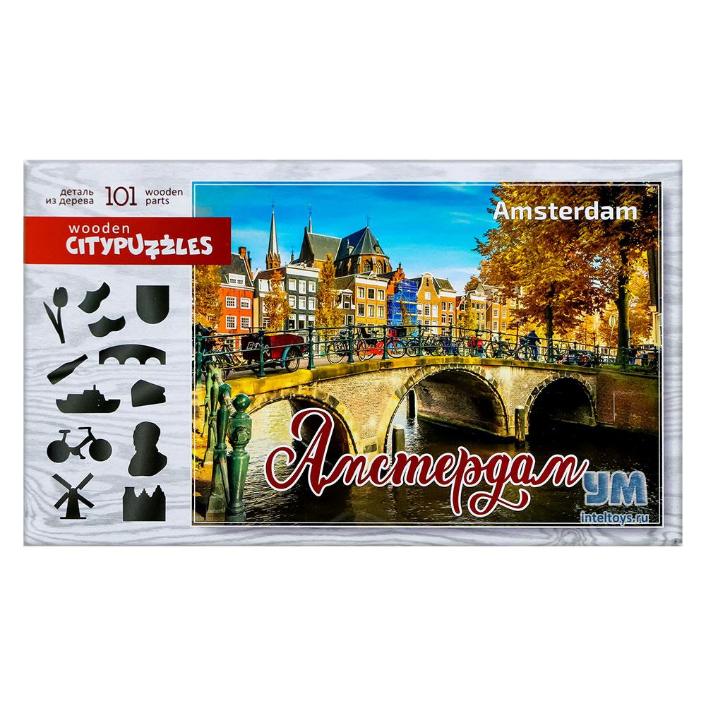 Пазл фигурный деревянный 101шт Citypuzzles Амстердам