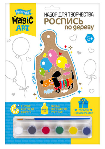 Такса Роспись по дереву разделочная доска