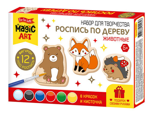 Роспись по дереву Животные