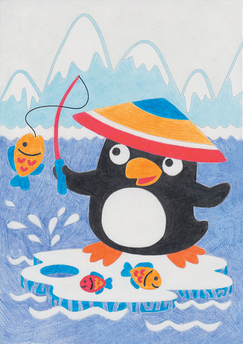 Картина по номерам карандашами Арктический улов