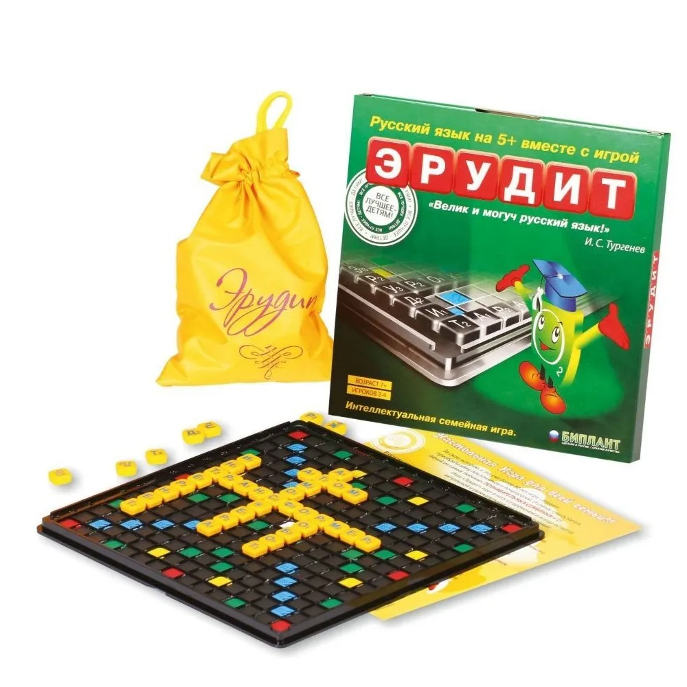 Настольная игра Эрудит черные фишки