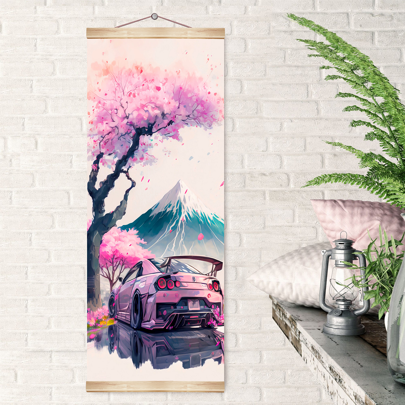 Картина по номерам 35*88 Японская атмосфера Панно