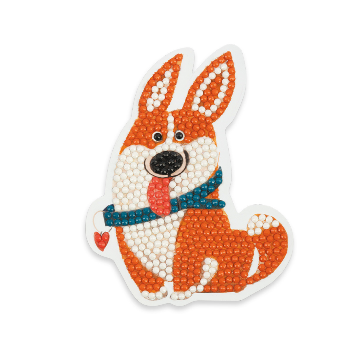 Кристальная мозаика Магнит Корги озорник