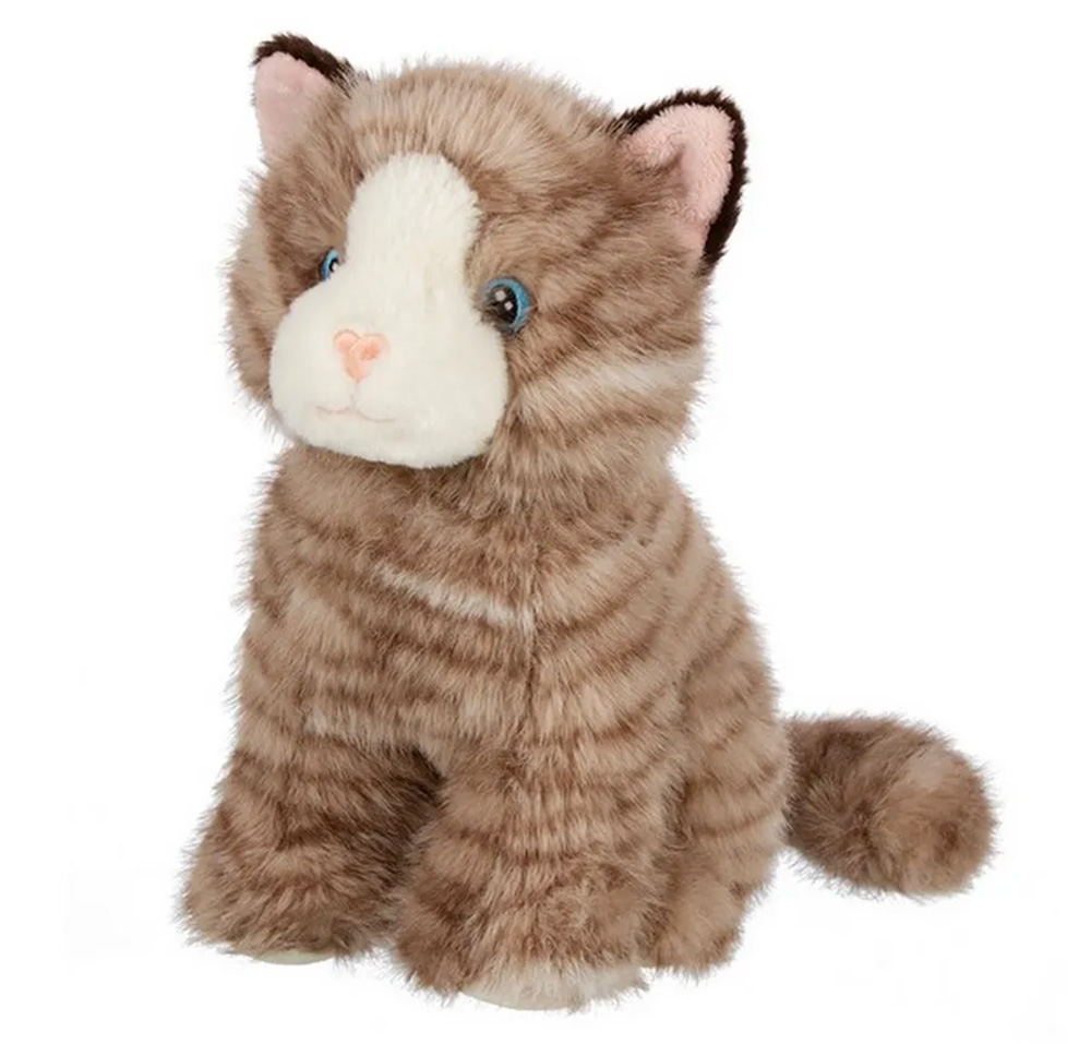 Кот серый полосатый 23см