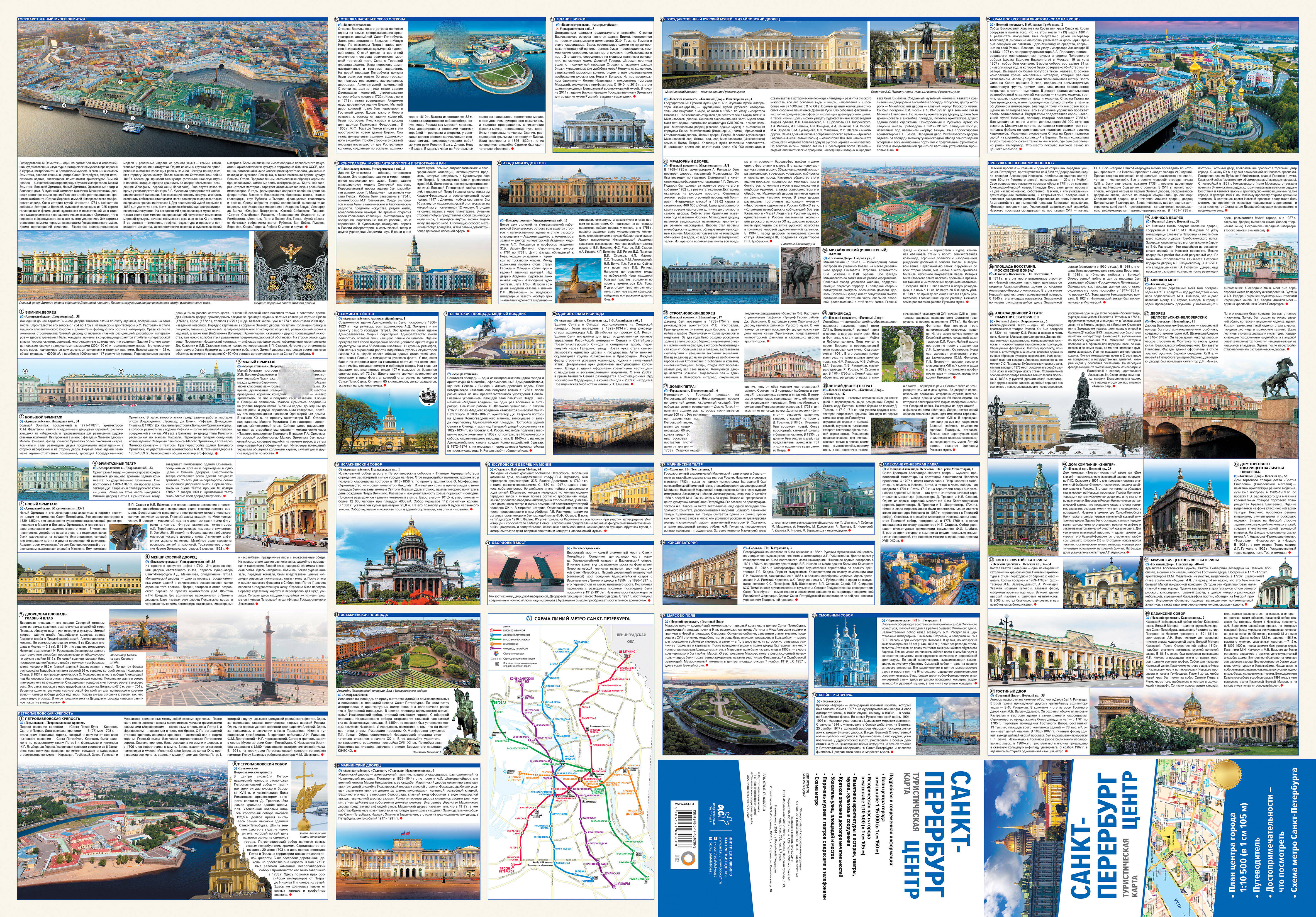 Санкт-Петербург Туристическая карта 1:10500