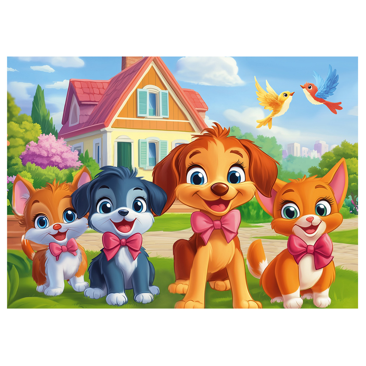 Пазлы 80 Веселые пушистики