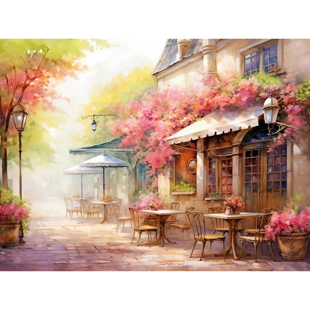 Алмазная мозаика Романтичное кафе 30*40см