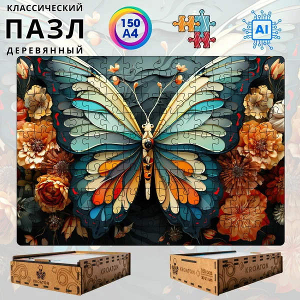 Пазлы 150 Мульт бабочка