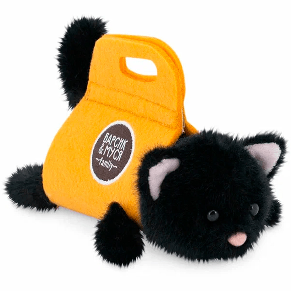 Котенок в сумке черный 13