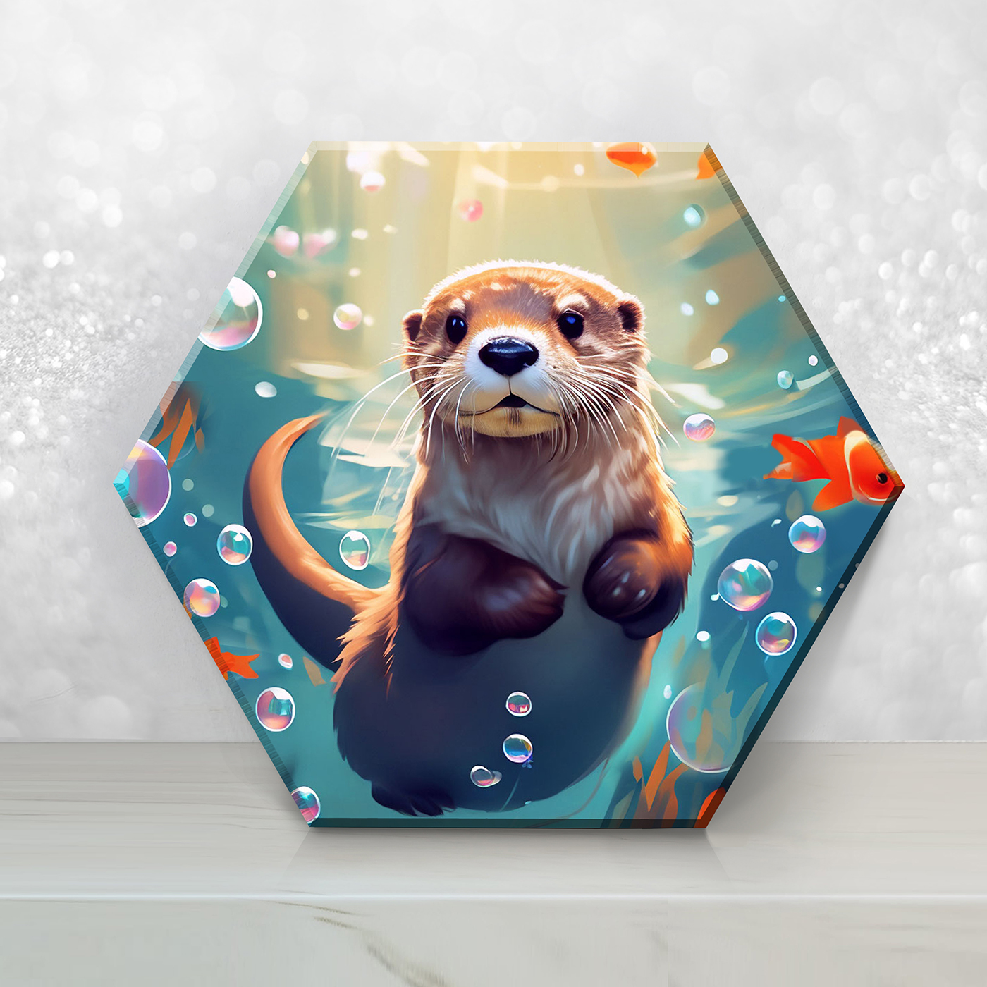 Картина по номерам 37*32 Гексагон Милая морская выдра