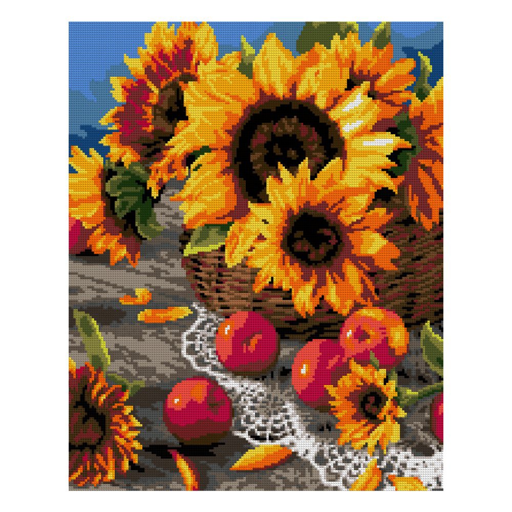 Алмазная мозаика Букет с подсолнухами 40*50см