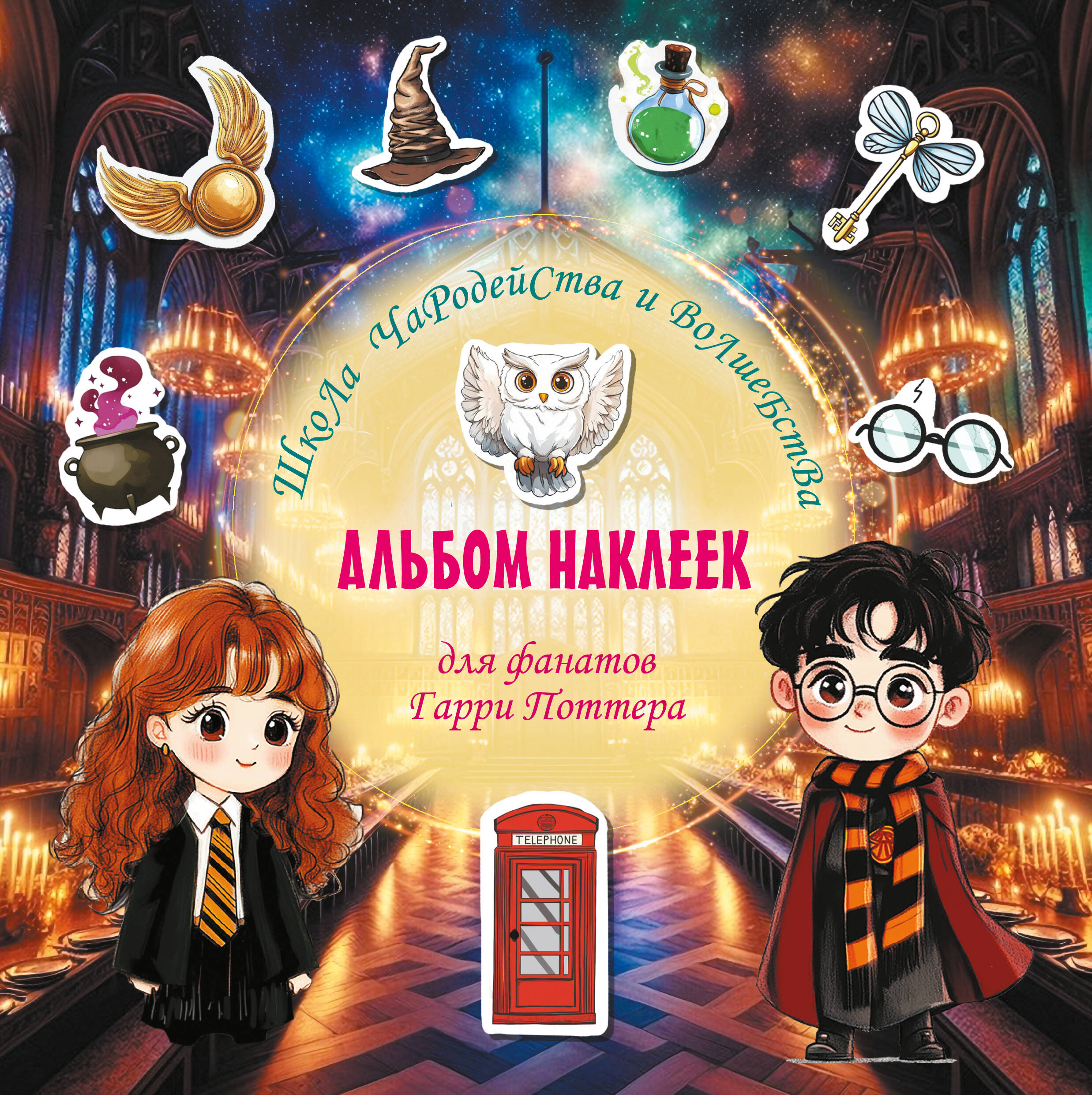 Школа чародейства и волшебства Альбом наклеек для фанатов Гарри Поттера