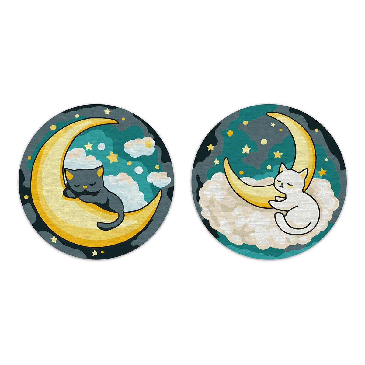 Картина по номерам на магните 9*9 Сонные котята