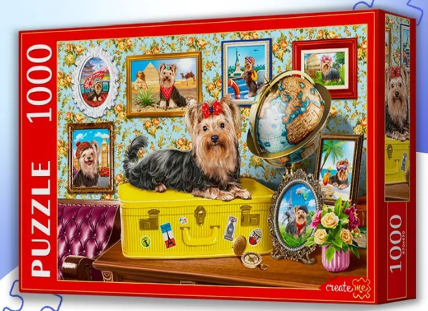 Пазлы 1000 Щенок йоркширского терьера