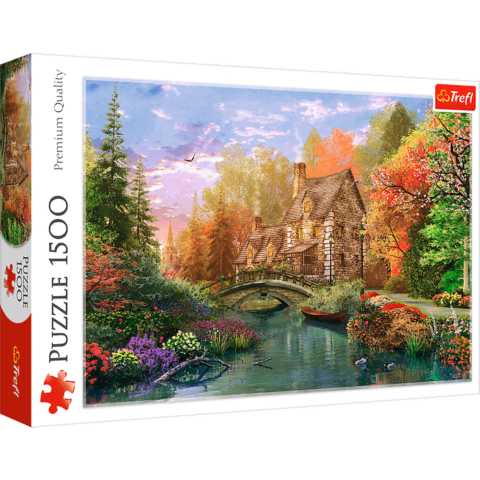 Пазлы 1500 Коттедж на берегу озера