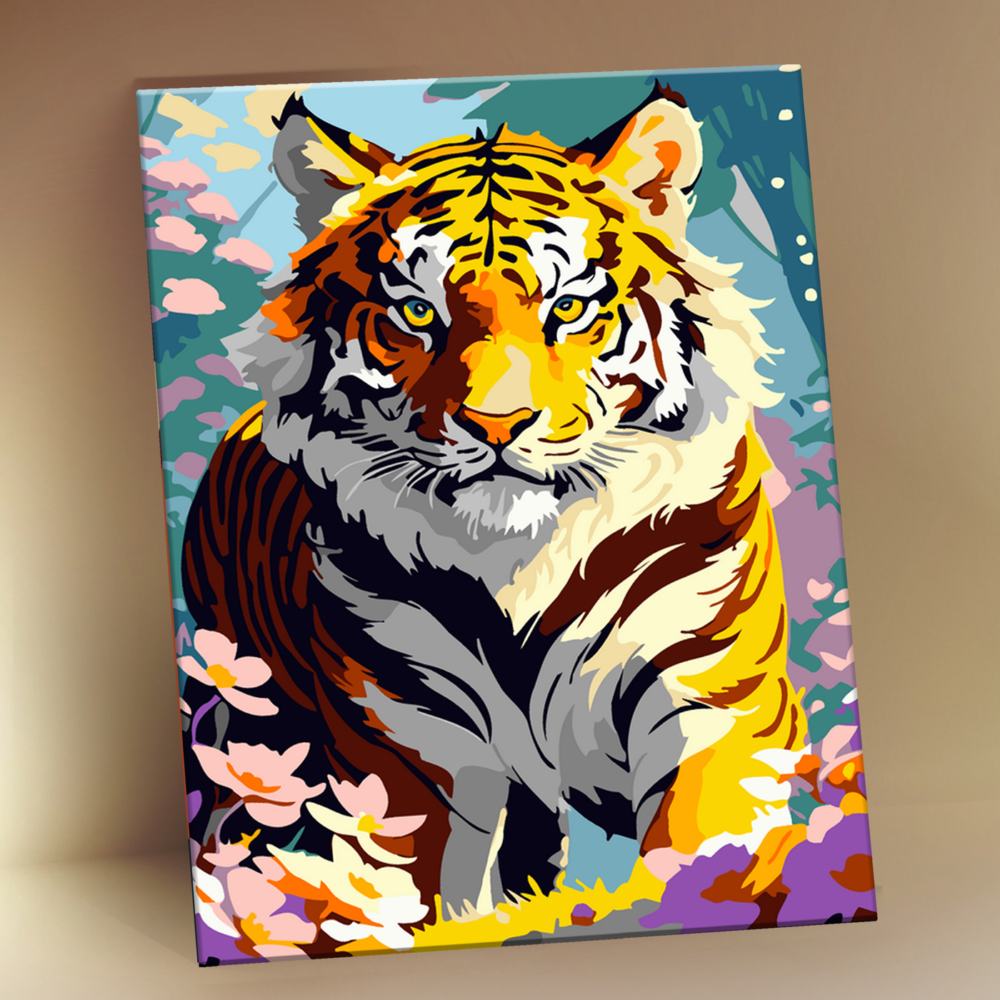 Картина по номерам 15*20 Крадущийся тигр с поталью