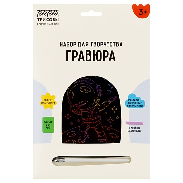 Гравюра Космонавт мультицвет