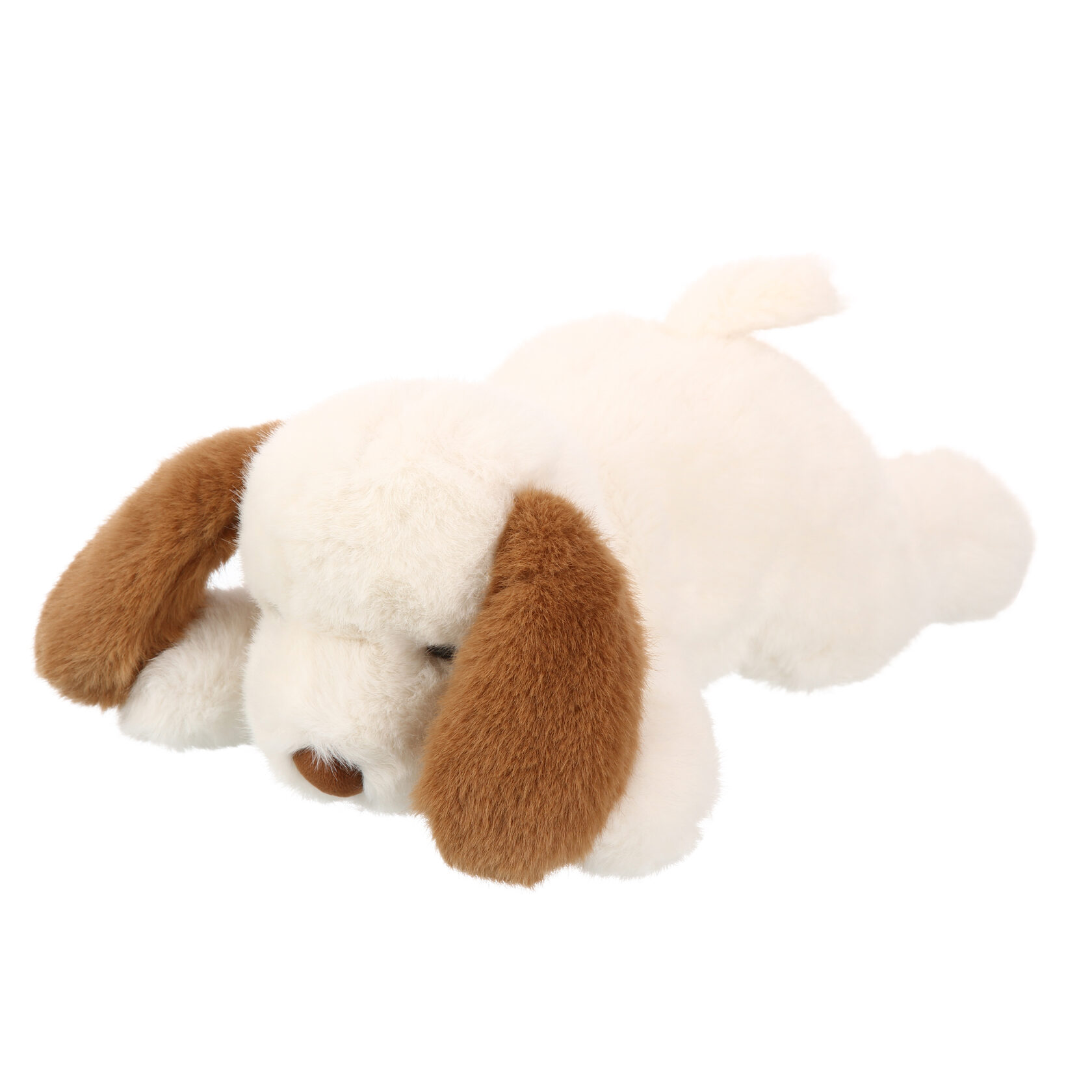 Собака бежево-белая 25см