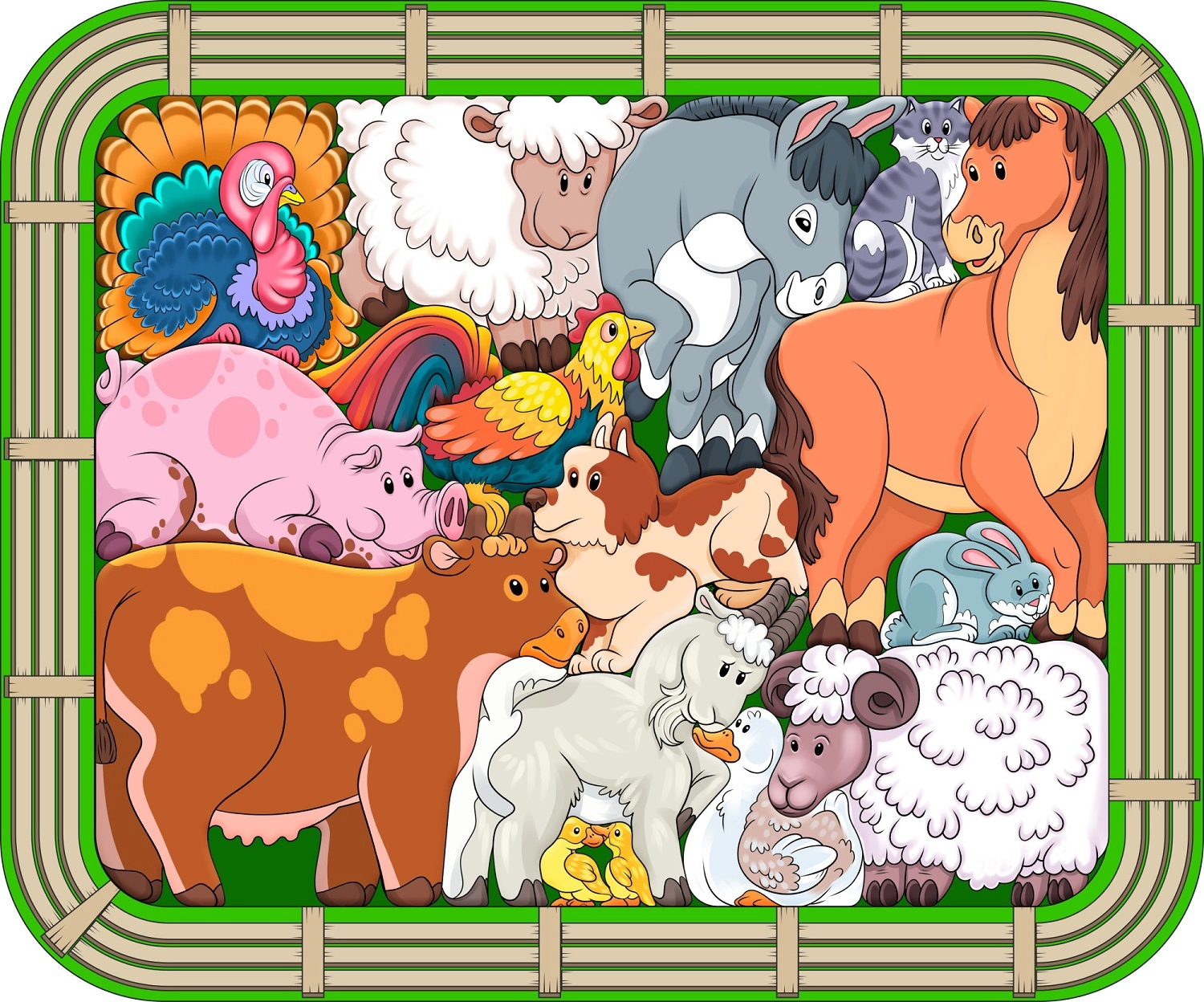 Зоопазл Переполох на ферме 14 дет