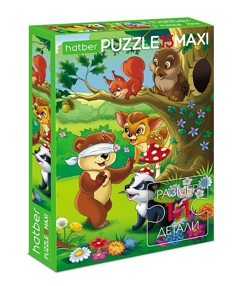 Пазлы 15 Maxi Лесные друзья 19492