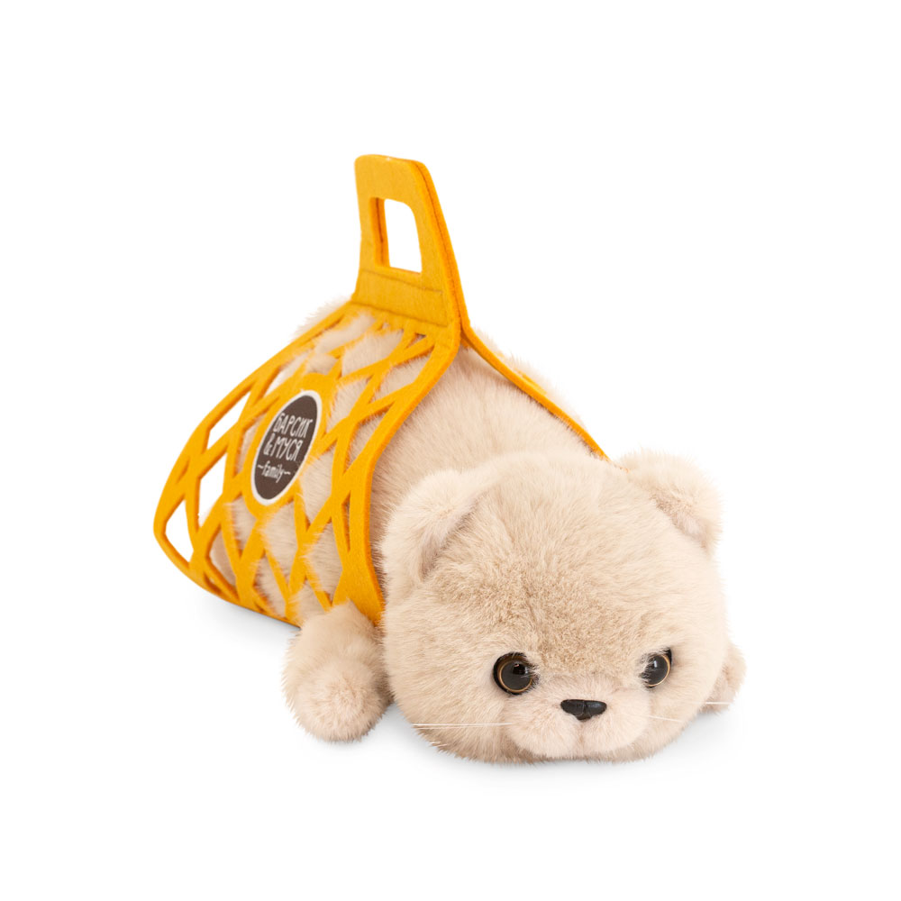 Котенок в сумке бежевый 13