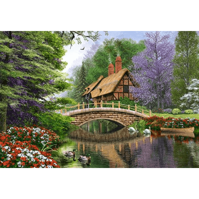 Пазлы 1000 Дом у реки