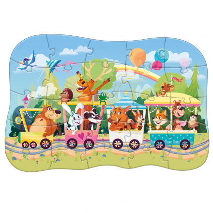 Макси пазлы 25 Зверотур Поезд