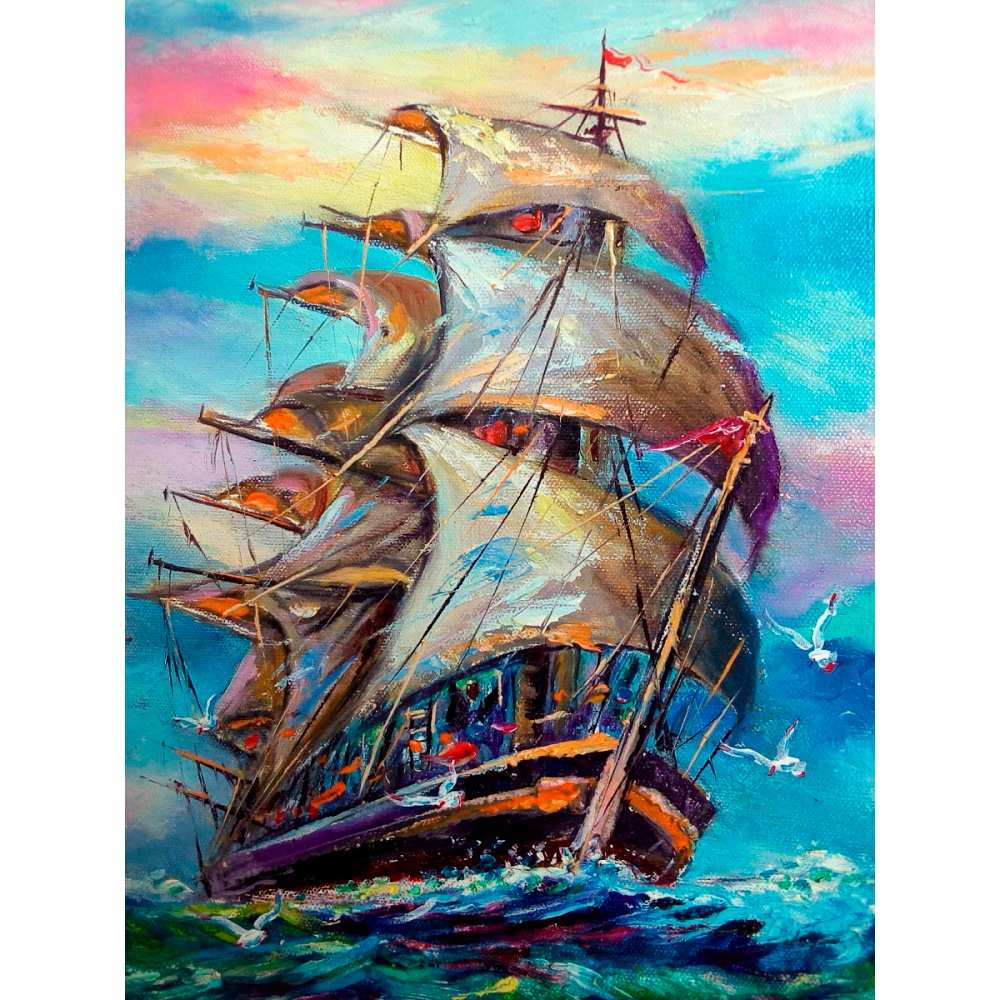 Алмазная мозаика Навстречу путешествиям 17*22см