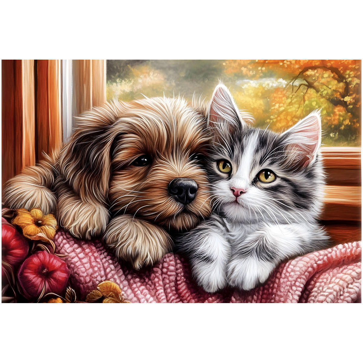 Пазлы 100 Белый медведь Контурный