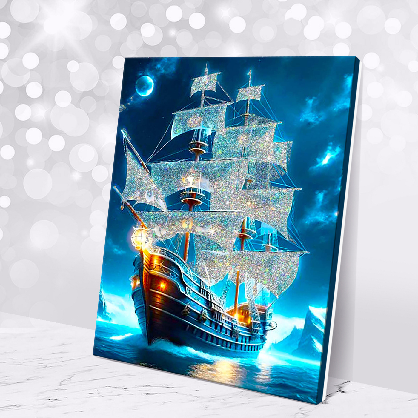 Картина по номерам 40*50 Одинокий парусник