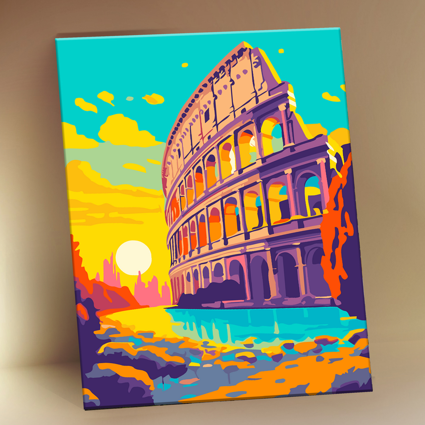 Картина по номерам 15*20 Римский Колизей с поталью