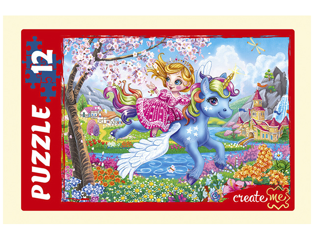 Пазлы 12 Принцессы и единороги