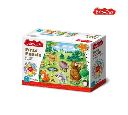 Пазлы 16 First Puzzle Кто живет в лесу